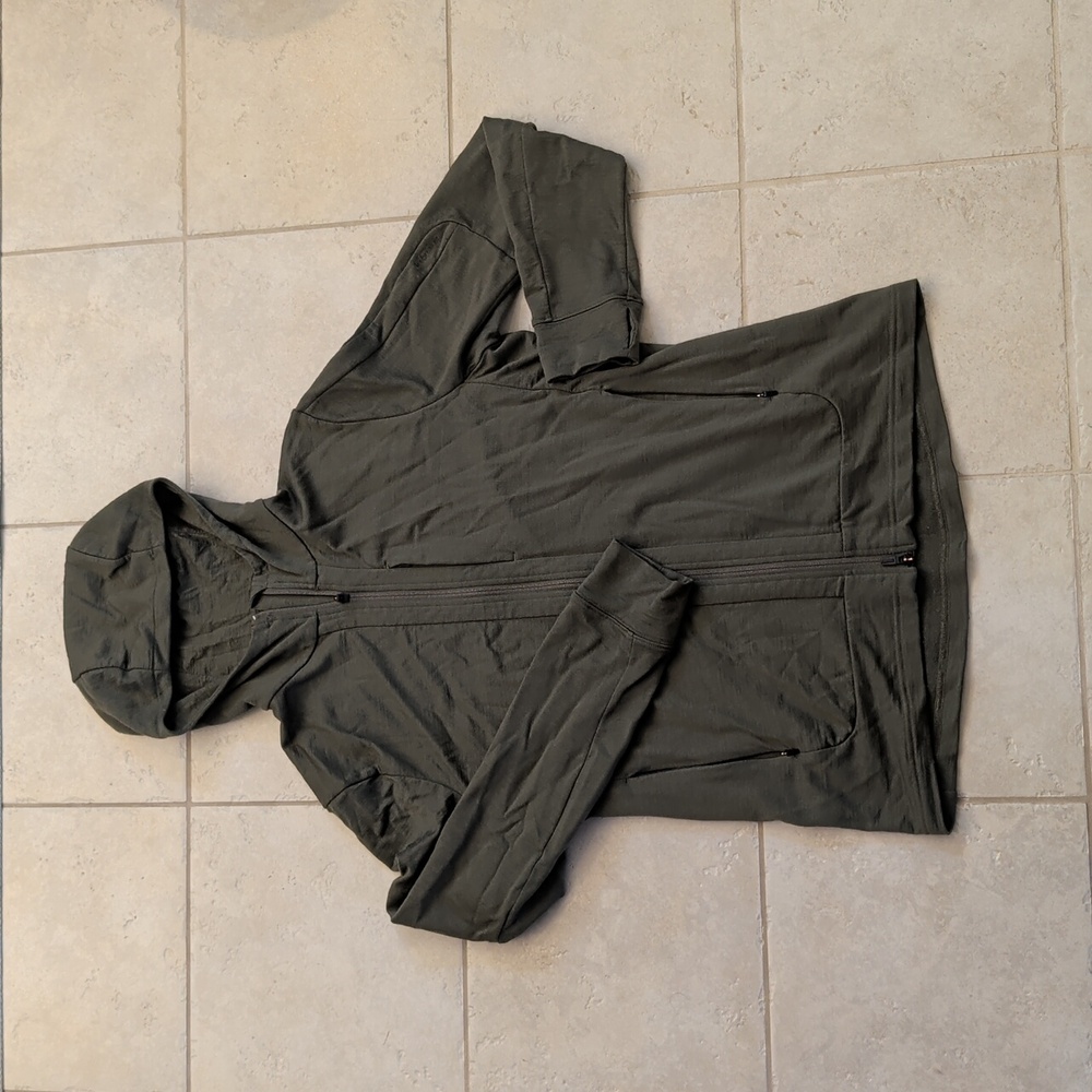 Icebreaker Quantum Full Zip Hoodie Merino Wool Loden Green